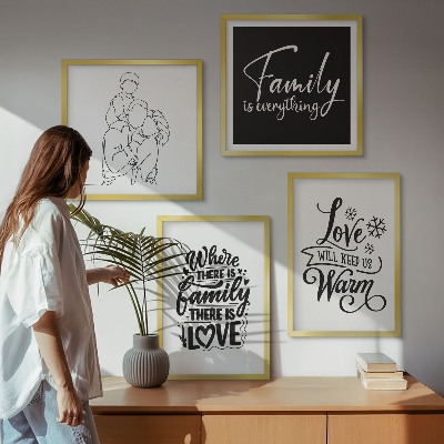 Multi-piece wall decor set Family, love, warmth, home