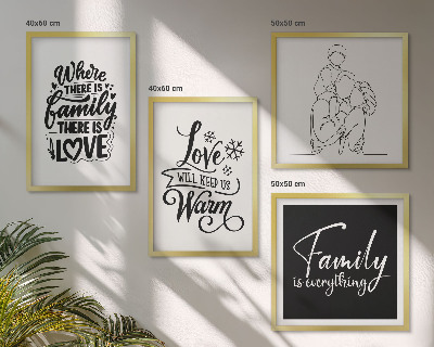 Multi-piece wall decor set Family, love, warmth, home