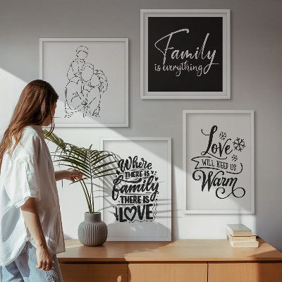 Multi-piece wall decor set Family, love, warmth, home