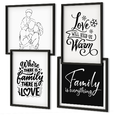 Multi-piece wall decor set Family, love, warmth, home