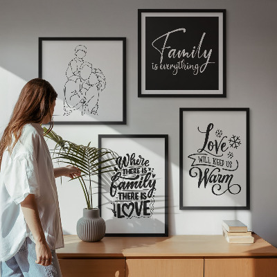 Multi-piece wall decor set Family, love, warmth, home
