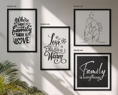 Multi-piece wall decor set Family, love, warmth, home