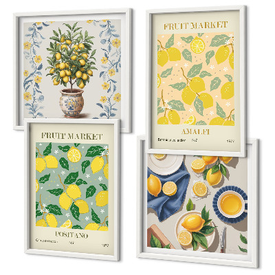 Multi-piece wall decor set Citrus tree fruit Italy