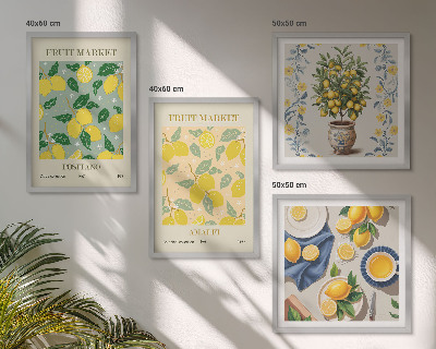 Multi-piece wall decor set Citrus tree fruit Italy