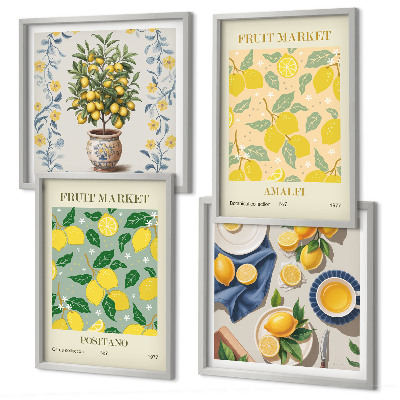 Multi-piece wall decor set Citrus tree fruit Italy