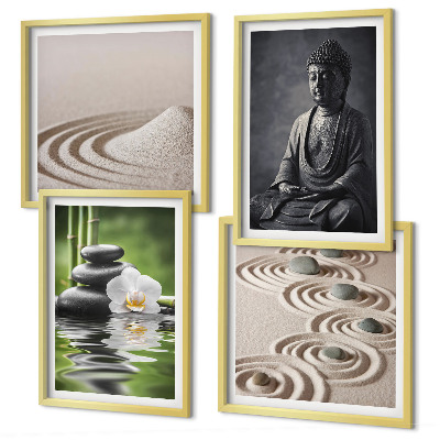 Multi-piece wall decor set Relaxing Buddha on the beach
