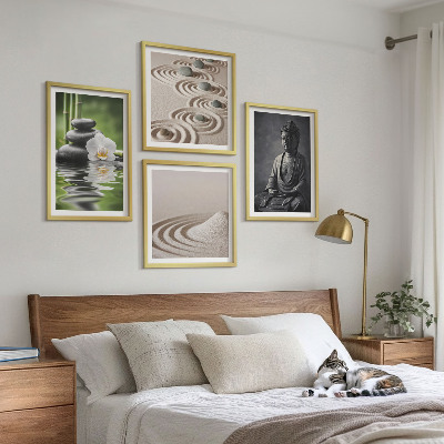 Multi-piece wall decor set Relaxing Buddha on the beach
