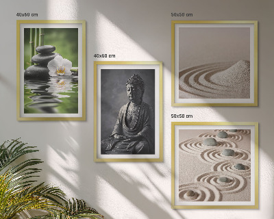 Multi-piece wall decor set Relaxing Buddha on the beach