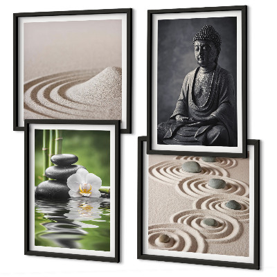 Multi-piece wall decor set Relaxing Buddha on the beach