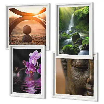 Multi-piece wall decor set flowers in the Buddha waterfall