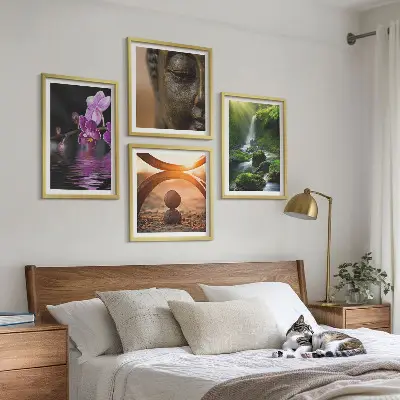 Multi-piece wall decor set flowers in the Buddha waterfall