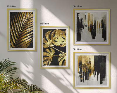 Multi-piece wall decor set Monstera palm leaves abstract