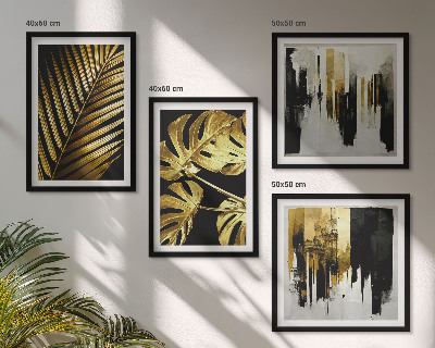 Multi-piece wall decor set Monstera palm leaves abstract