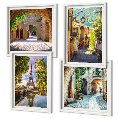 Wall art set Eiffel's Streets Architecture