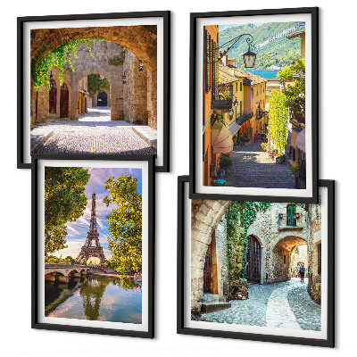 Wall art set Eiffel's Streets Architecture