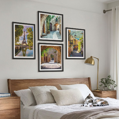 Wall art set Eiffel's Streets Architecture