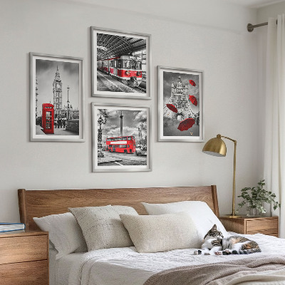 Wall art set Red Accents London