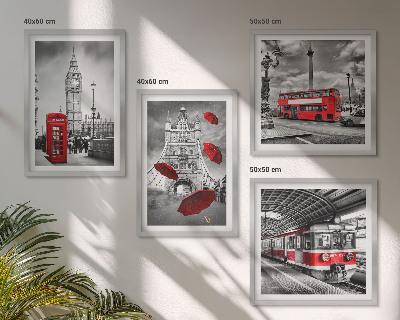 Wall art set Red Accents London