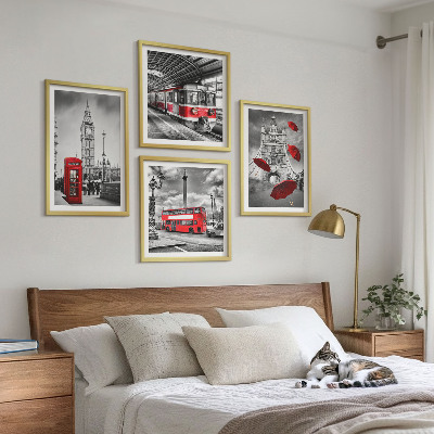 Wall art set Red Accents London