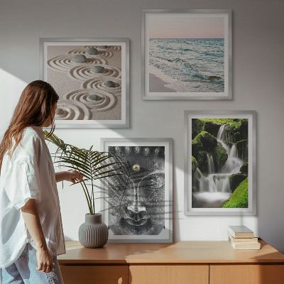 Wall art set The peace of nature with Buddha