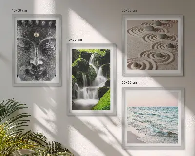 Buddha wall art set the peace of nature theme