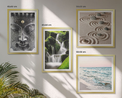 Wall art set The peace of nature with Buddha
