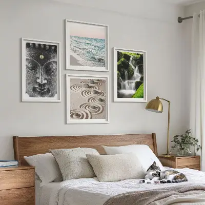 Buddha wall art set the peace of nature theme