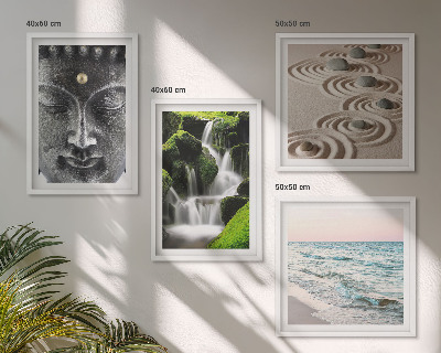 Wall art set The peace of nature with Buddha