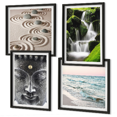 Wall art set The peace of nature with Buddha