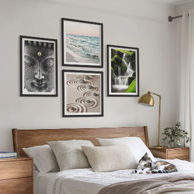 Wall art set The peace of nature with Buddha