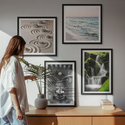 Wall art set The peace of nature with Buddha