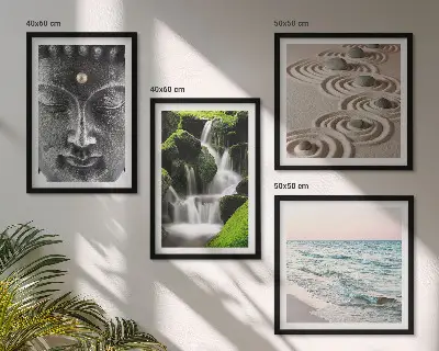 Buddha wall art set the peace of nature theme