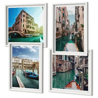Venice canals architecture wall art multi-piece wall decor set