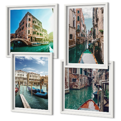 Multi-piece wall decor set Venice canals architecture
