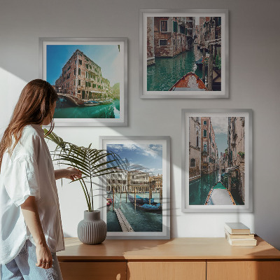 Multi-piece wall decor set Venice canals architecture
