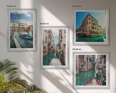 Multi-piece wall decor set Venice canals architecture