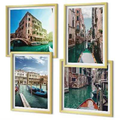 Venice canals architecture wall art multi-piece wall decor set