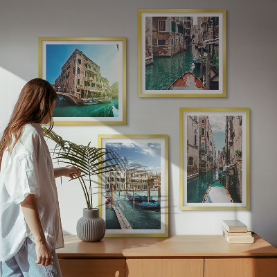 Multi-piece wall decor set Venice canals architecture