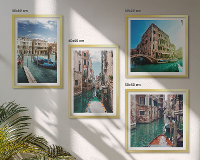 Multi-piece wall decor set Venice canals architecture