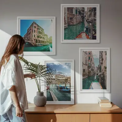 Venice canals architecture wall art multi-piece wall decor set