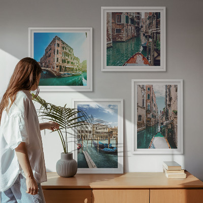 Multi-piece wall decor set Venice canals architecture