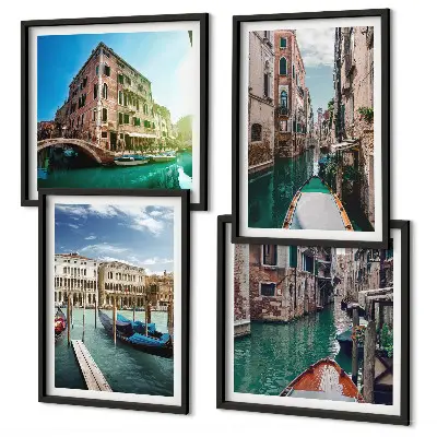 Venice canals architecture wall art multi-piece wall decor set