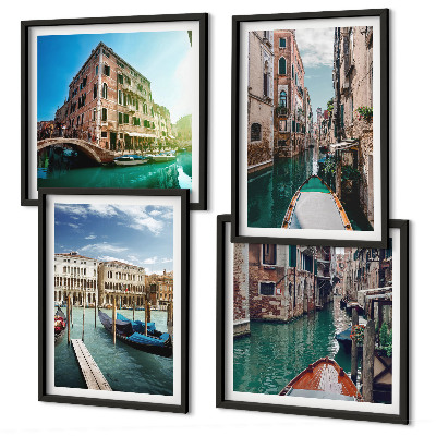 Multi-piece wall decor set Venice canals architecture