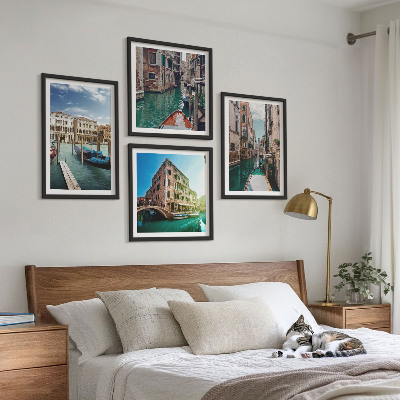 Multi-piece wall decor set Venice canals architecture