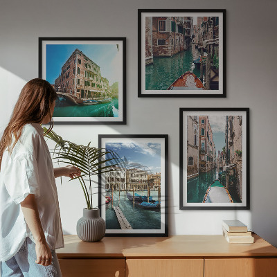 Multi-piece wall decor set Venice canals architecture