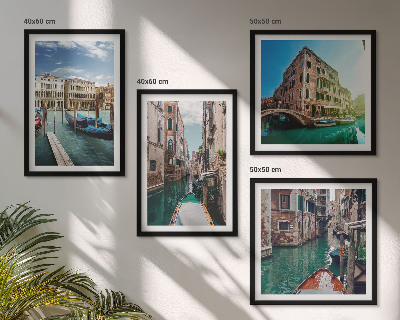Multi-piece wall decor set Venice canals architecture