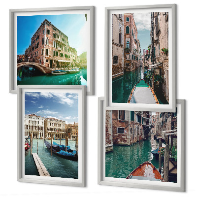 Multi-piece wall decor set Venice canals architecture