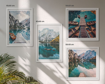 Multi-piece wall decor set Lake, bridges, mountains