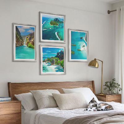 Wall art set Tropical turquoise islands