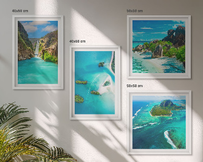 Wall art set Tropical turquoise islands